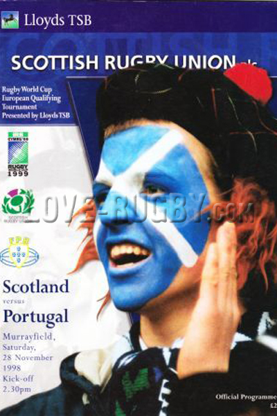 1998 Scotland v Portugal  Rugby Programme