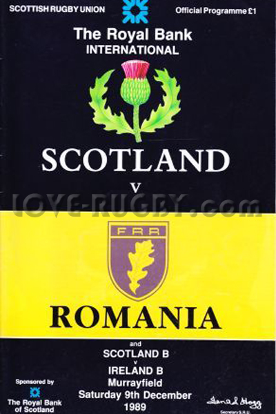 Scotland Romania 1989 memorabilia