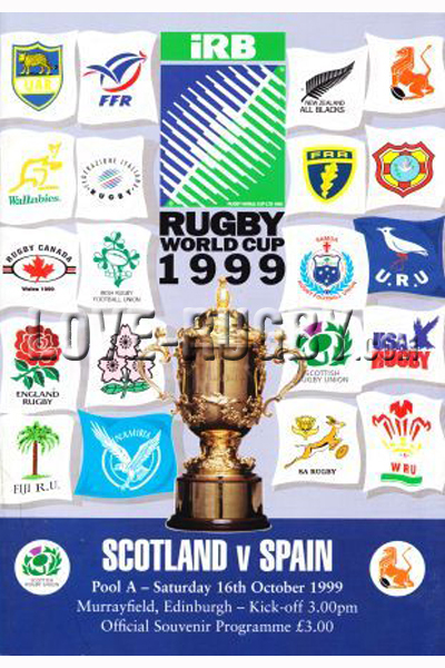 1999 Scotland v Spain  Rugby Programme