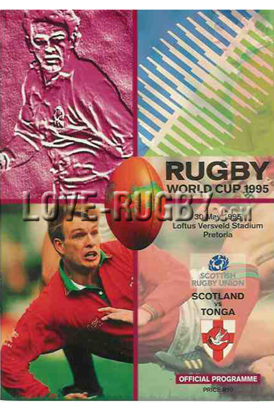 1995 Scotland v Tonga  Rugby Programme