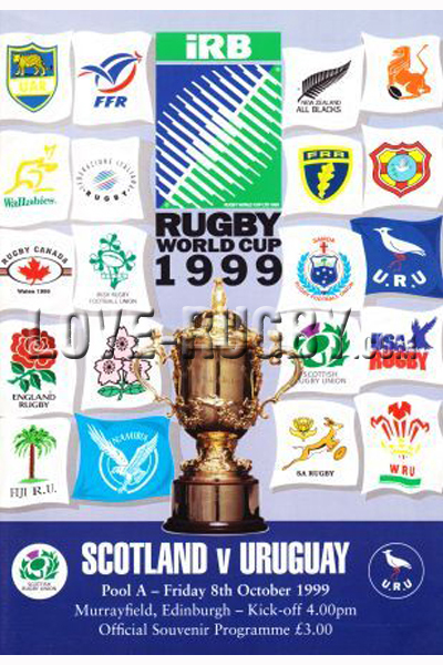 1999 Scotland v Uruguay  Rugby Programme