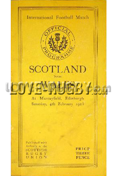 Scotland Wales 1928 memorabilia