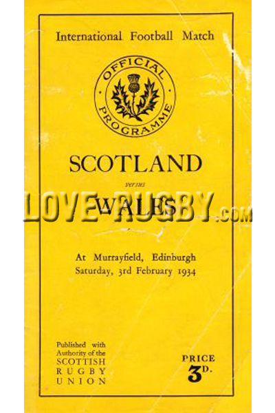 Scotland Wales 1934 memorabilia