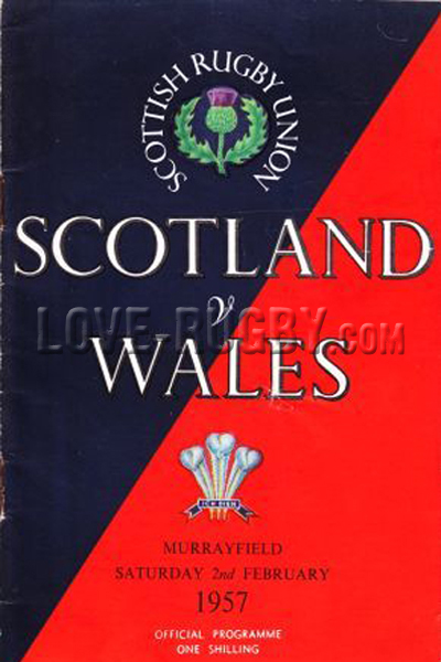 1957 Scotland v Wales  Rugby Programme