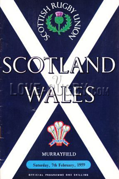 Scotland Wales 1959 memorabilia