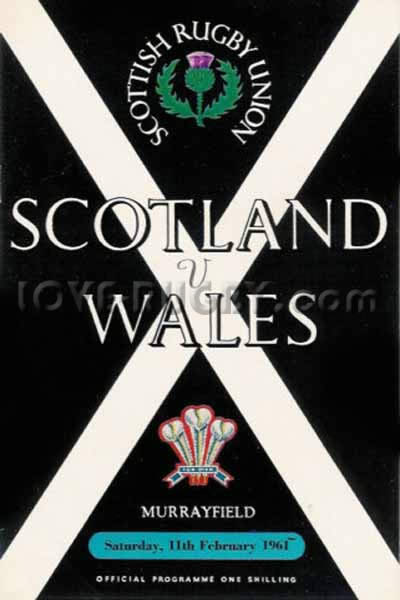 1961 Scotland v Wales  Rugby Programme
