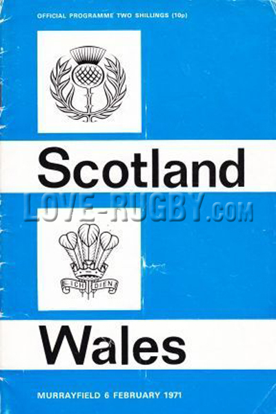 1971 Scotland v Wales  Rugby Programme