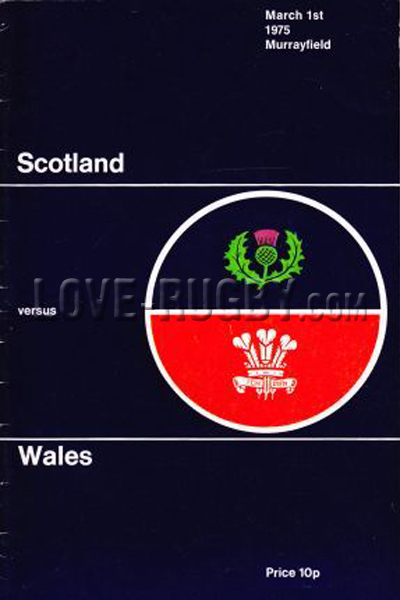 1975 Scotland v Wales  Rugby Programme