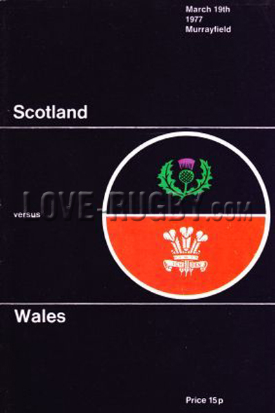 1977 Scotland v Wales  Rugby Programme