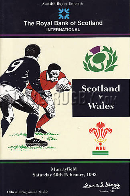 1993 Scotland v Wales  Rugby Programme
