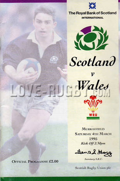 1995 Scotland v Wales  Rugby Programme