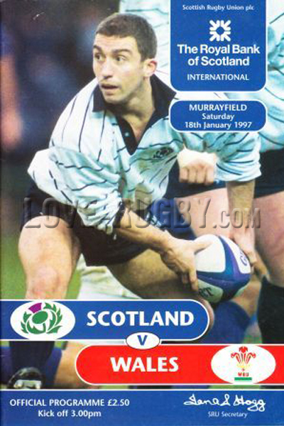 1997 Scotland v Wales  Rugby Programme