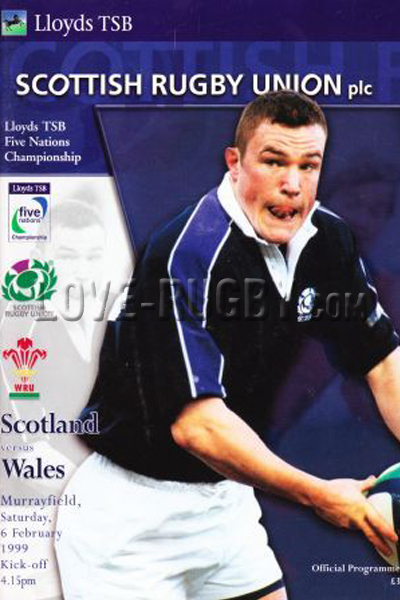 1999 Scotland v Wales  Rugby Programme