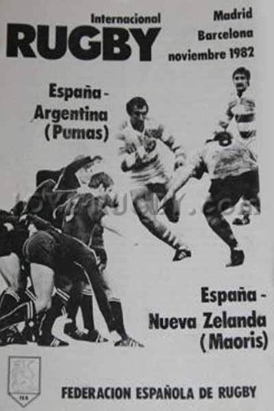 1982 Spain v Argentina  Rugby Programme