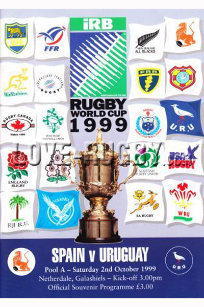 1999 Spain v Uruguay  Rugby Programme