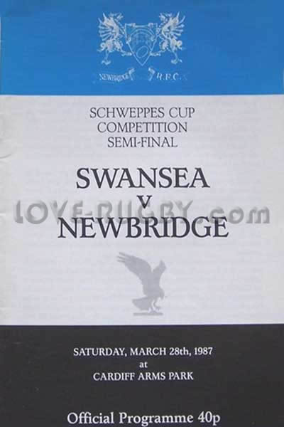 1987 Swansea v Newbridge  Rugby Programme