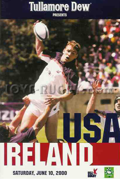 2000 USA v Ireland  Rugby Programme