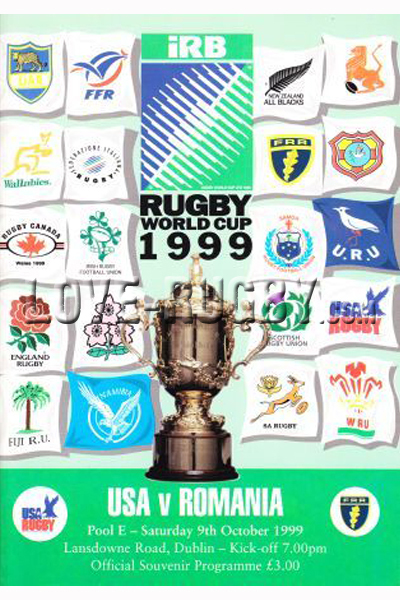 1999 USA v Romania  Rugby Programme