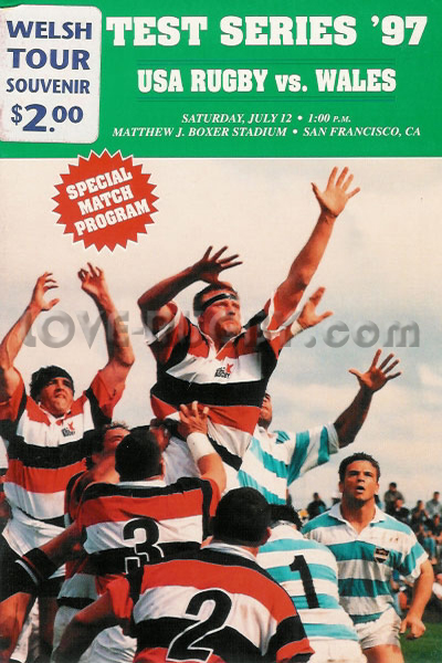 1997 USA v Wales  Rugby Programme