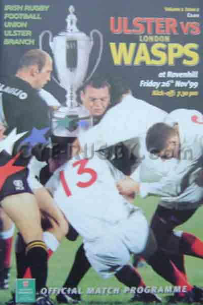 1999 Ulster v Wasps  Rugby Programme