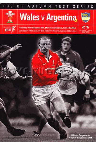 Wales Argentina 2001 memorabilia