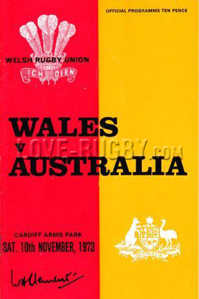 Wales Australia 1973 memorabilia