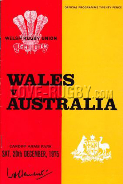 Wales Australia 1975 memorabilia