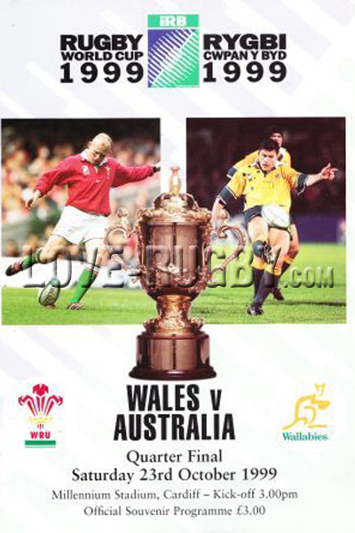 1999 Wales v Australia  Rugby Programme