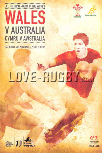 2010 Wales v Australia  Rugby Programme