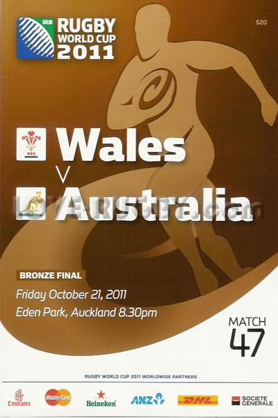 2011 Wales v Australia  Rugby Programme