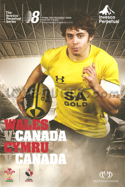 2008 Wales v Canada  Rugby Programme