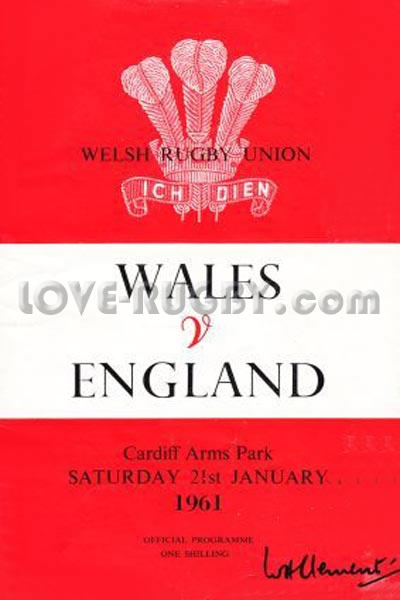 1963 Wales v England  Rugby Programme