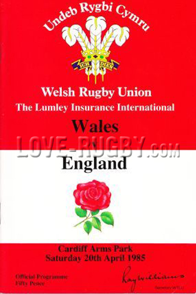 Wales England 1985 memorabilia