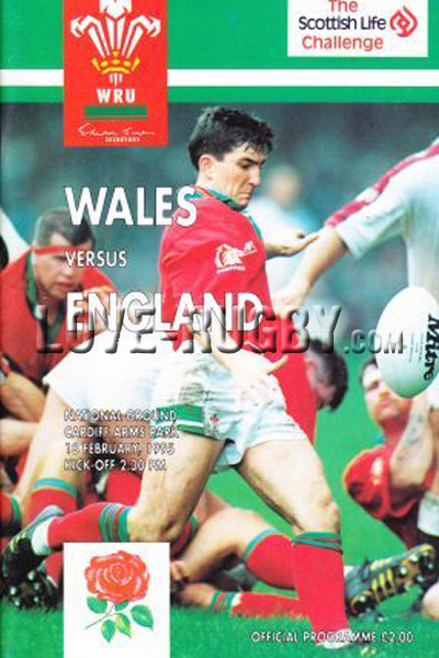 1995 Wales v England  Rugby Programme