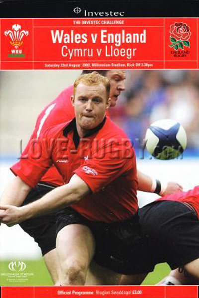 2003 Wales v England  Rugby Programme