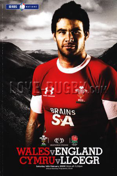 2009 Wales v England  Rugby Programme