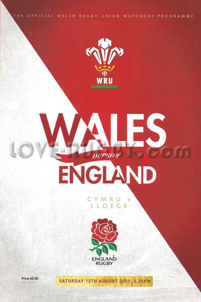 2011 Wales v England  Rugby Programme