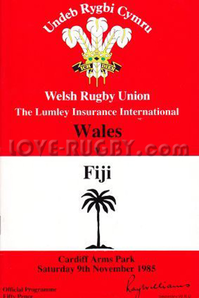 Wales Fiji 1985 memorabilia