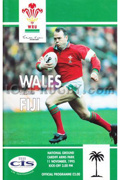 1995 Wales v Fiji  Rugby Programme