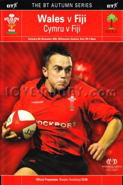 2002 Wales v Fiji  Rugby Programme