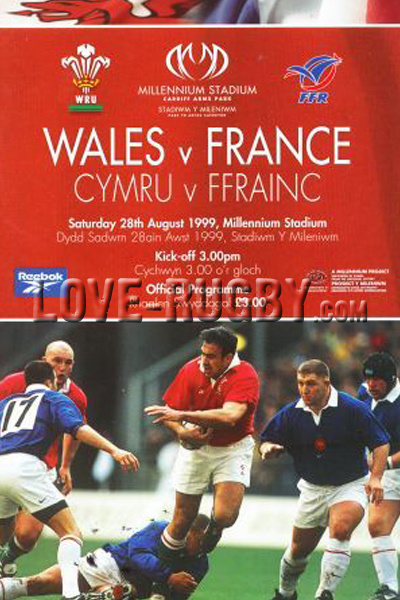 1999 Wales v France  Rugby Programme