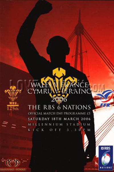 2006 Wales v France  Rugby Programme