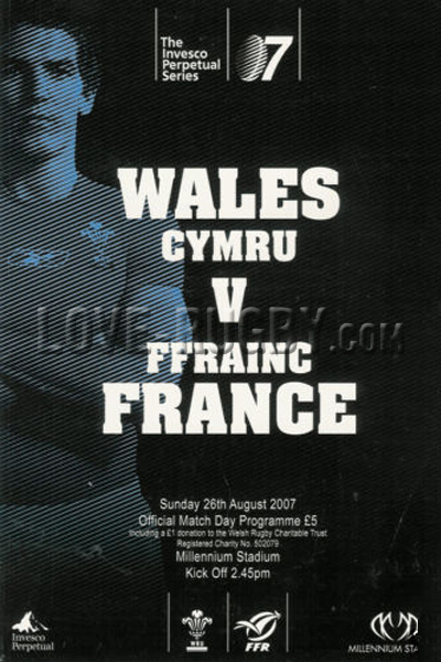 2007 Wales v France  Rugby Programme