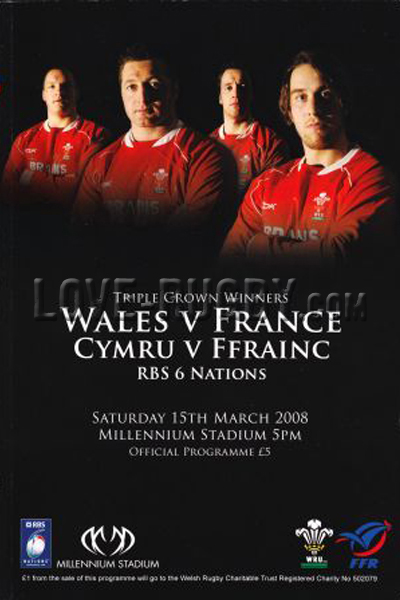 2008 Wales v France  Rugby Programme