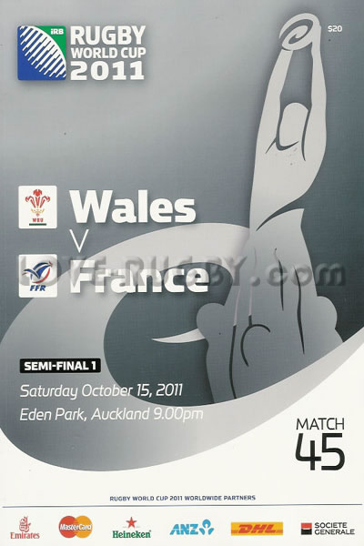 2011 Wales v France  Rugby Programme