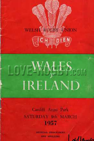 Wales Ireland 1957 memorabilia