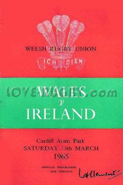 Wales Ireland 1965 memorabilia