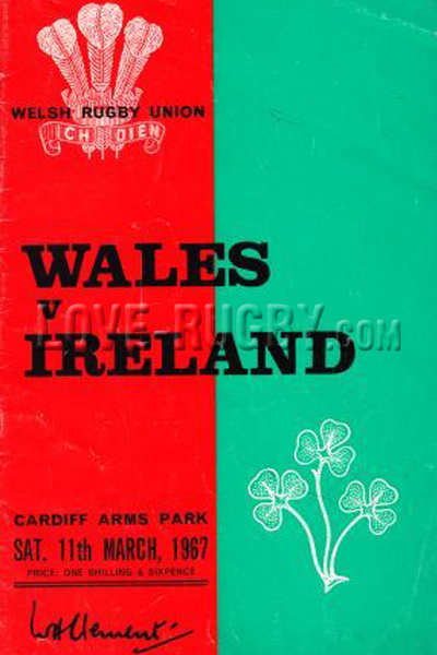 1967 Wales v Ireland  Rugby Programme