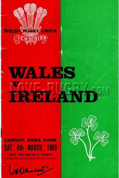 1969 Wales v Ireland  Rugby Programme