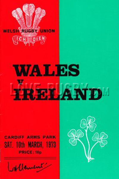 1973 Wales v Ireland  Rugby Programme
